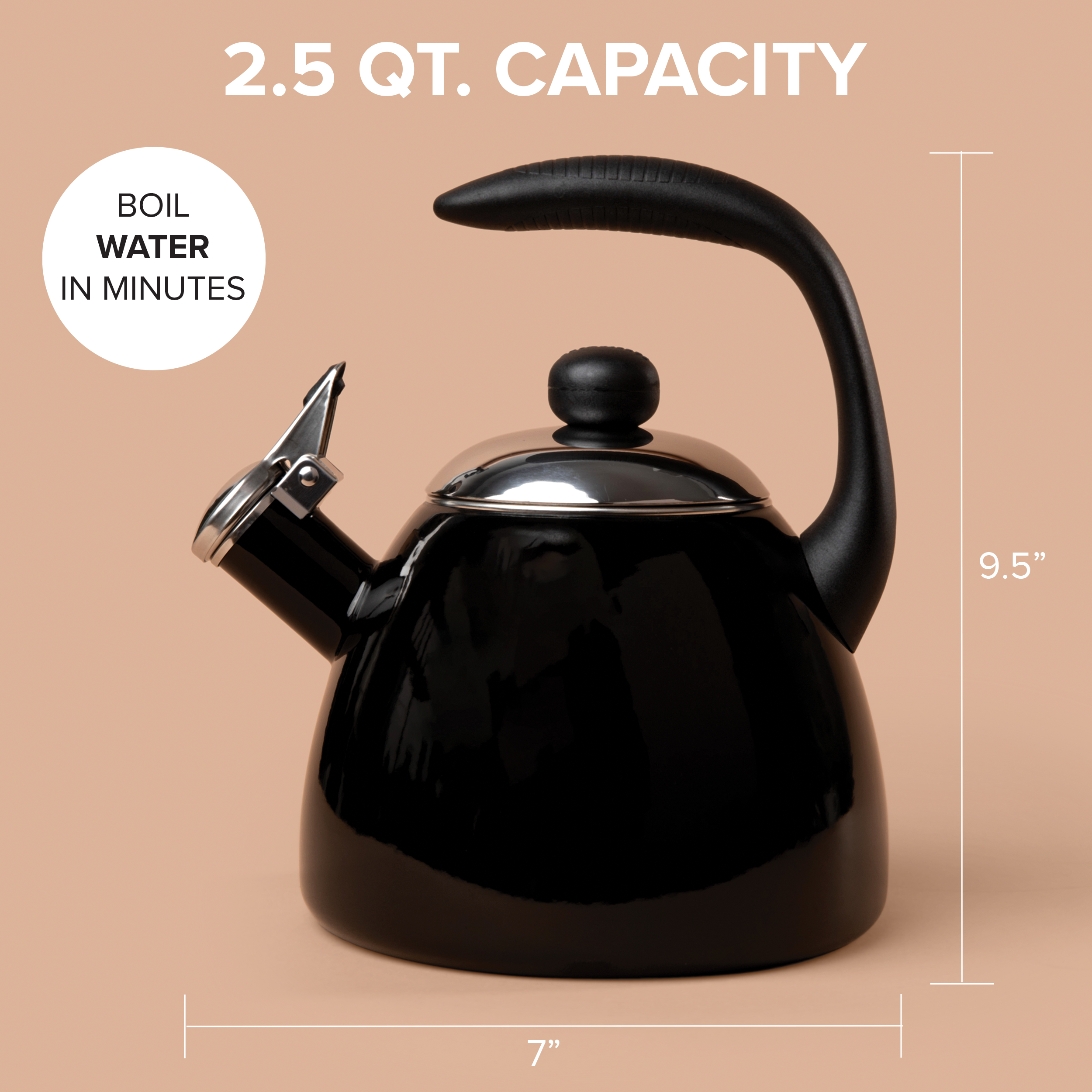 2.3-Quart Stainless Steel Tea Kettle — Farberware Cookware